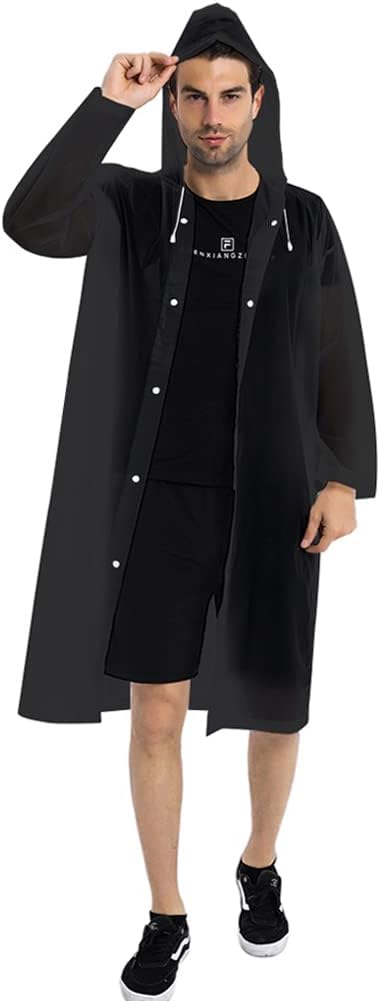 Rain Coats (2 Pack) - Reusable EVA Rain Ponchos for Adults Rain Jackets Raincoats for Men Women