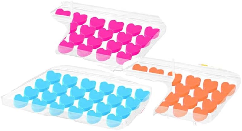 Ultra-Soft Noise Cancelling Sleeping Ear Plugs - Moldable Silicone,Wear Comfortable Noise Repairing Ear Plugs,Reusable,for Adults, Kids and Swimming (Color 3, Heart-Shaped)