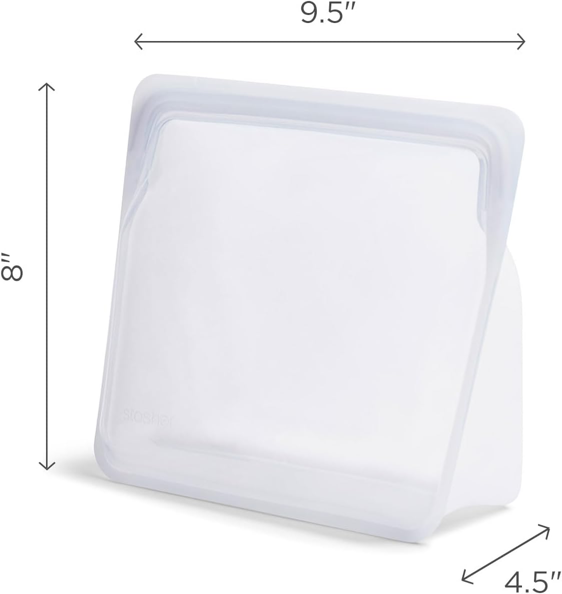 Stasher Premium Silicone Reusable Food Storage Stand-Up Bag Mega, Aqua, Microwave, Sous Vide, Dishwasher, Oven and Freezer Safe, BPA Free, Leak-free, Eco-friendly, 104 Oz