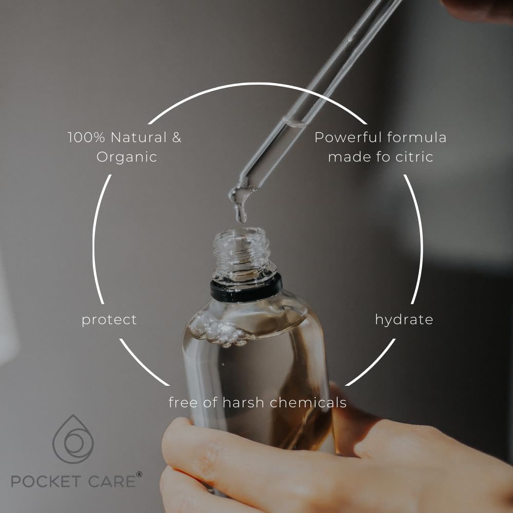 POCKET CARE | 3 Pack Unscented Hand Moisturizing cleanser Spray .50 Fl OZ each bottle - natural moisturizing | Organic | Travel Size - Travel Accessories
