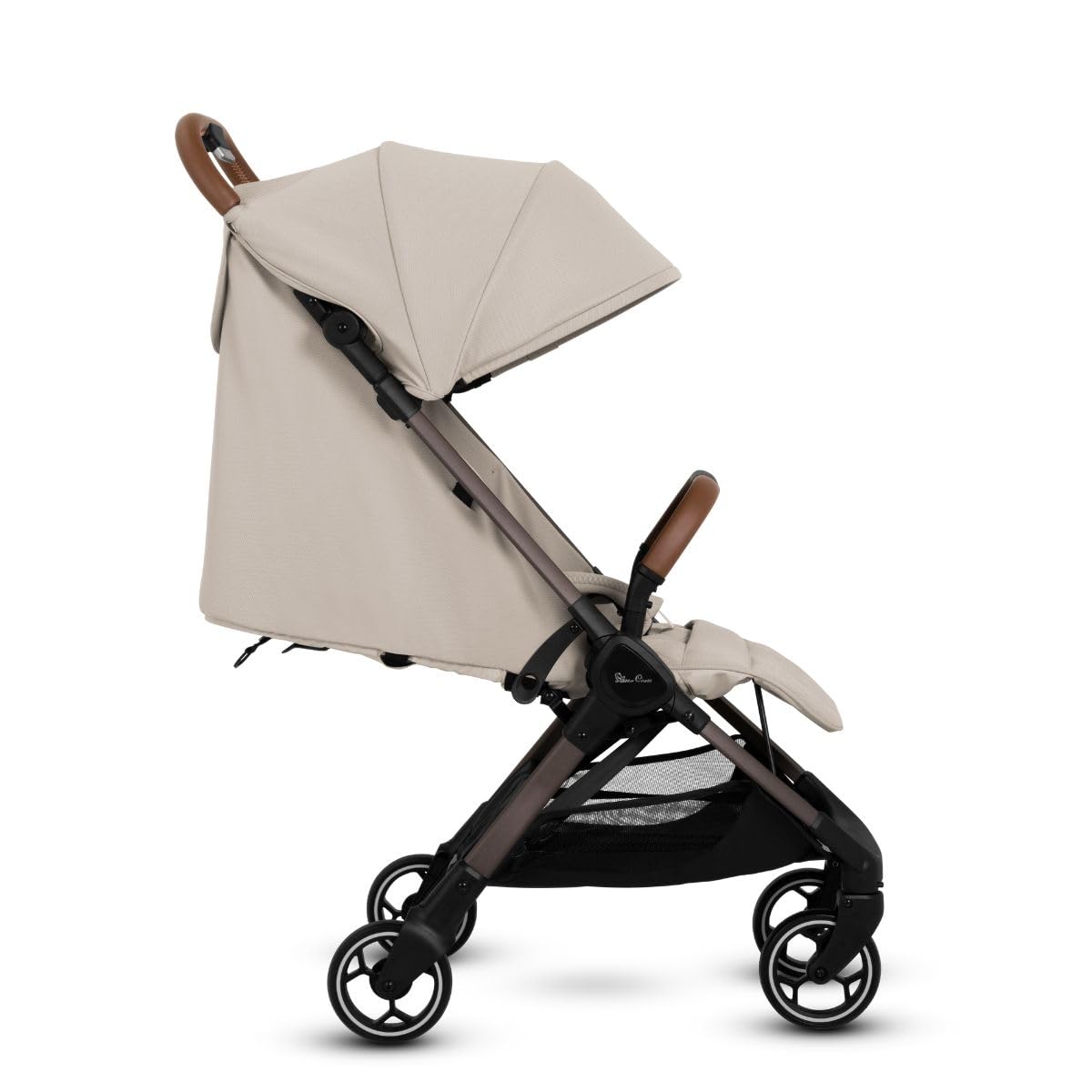 Silver Cross Clic Compact Stroller β Lightweight Travel Stroller for Newborn to Toddler (Birth to 55 lbs), One-Hand Fold, Lie-Flat Seat, Airplane Cabin Approved, UPF50+ Canopy (Latte)