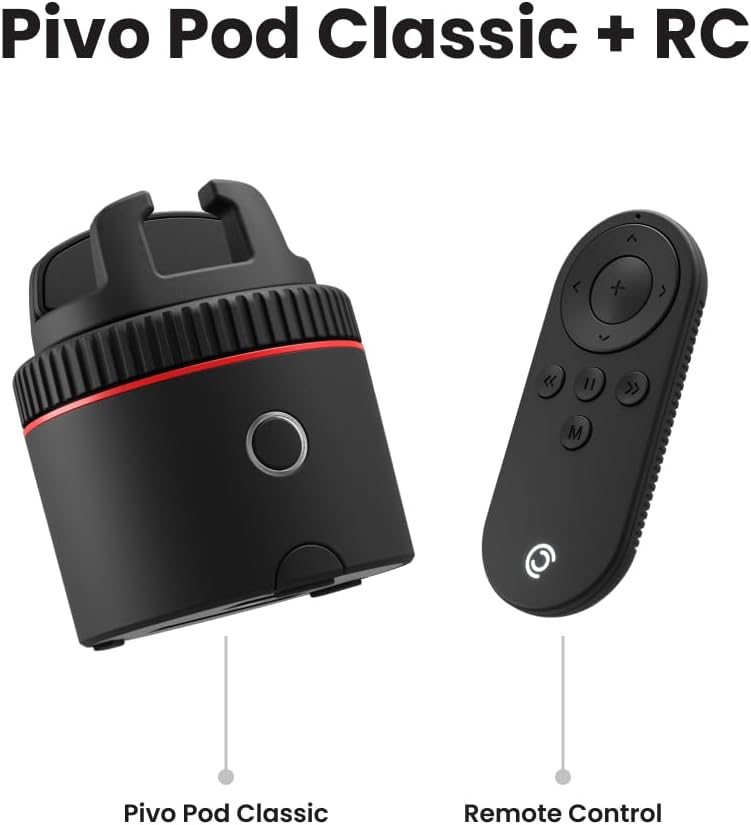 Pivo Pod Classic Auto Face Tracking Phone Holder, 360° Rotation, Content Creator Essentials for Fitness Tracker with Remote Control