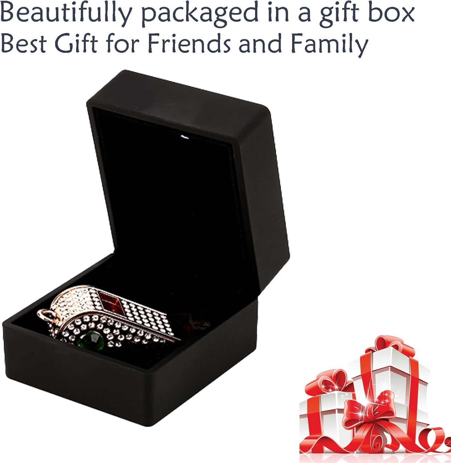 Whistle,Rhinestone Sports Whistle with Keychain for Coach/Referee/Training/Lifeguard/Teachers(Gold)