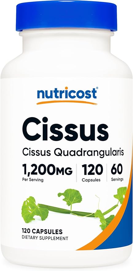 Nutricost Cissus Quadrangularis (1200mg) 120 Capsules - 60 Servings, Gluten Free, Non-GMO, and Vegetarian Friendly