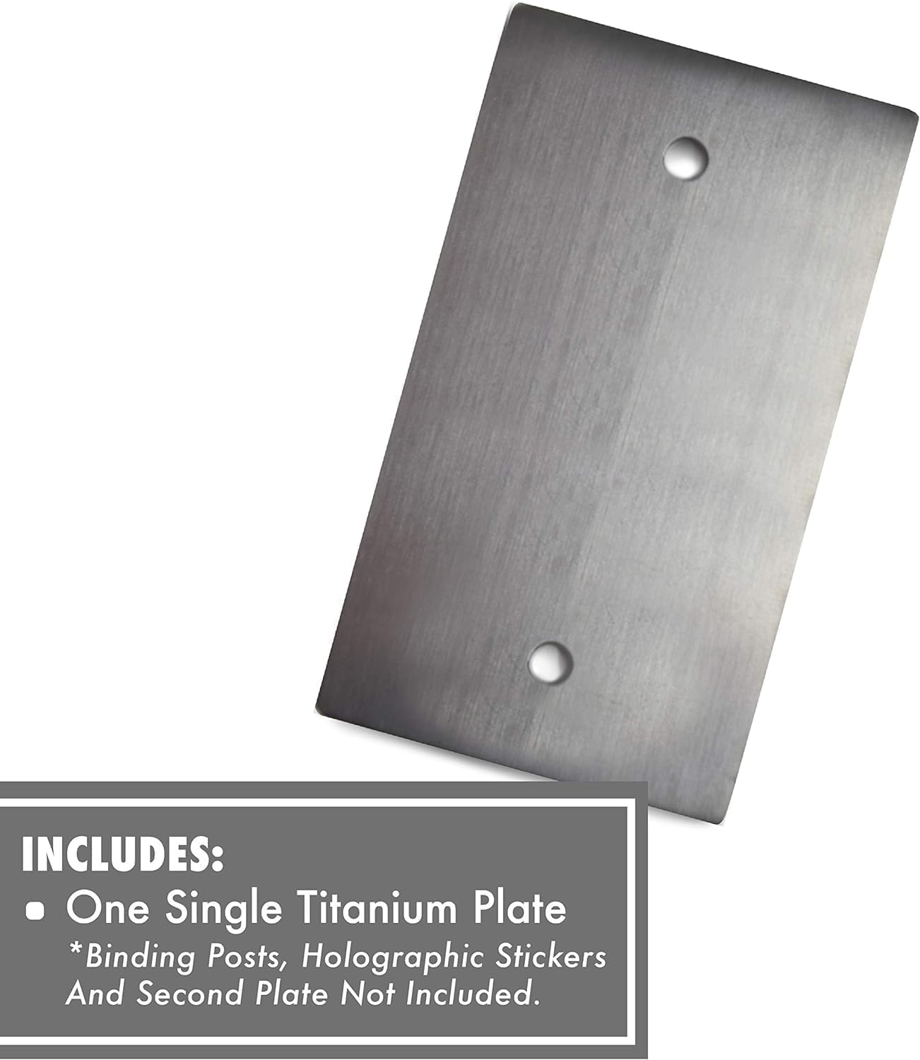 ColdTi - Titanium Bitcoin Seed Plate for Ultra-Secure Ethereum and Crypto Seed Phrase Storage - Premium Seed Phrase Metal - (Single Plate)