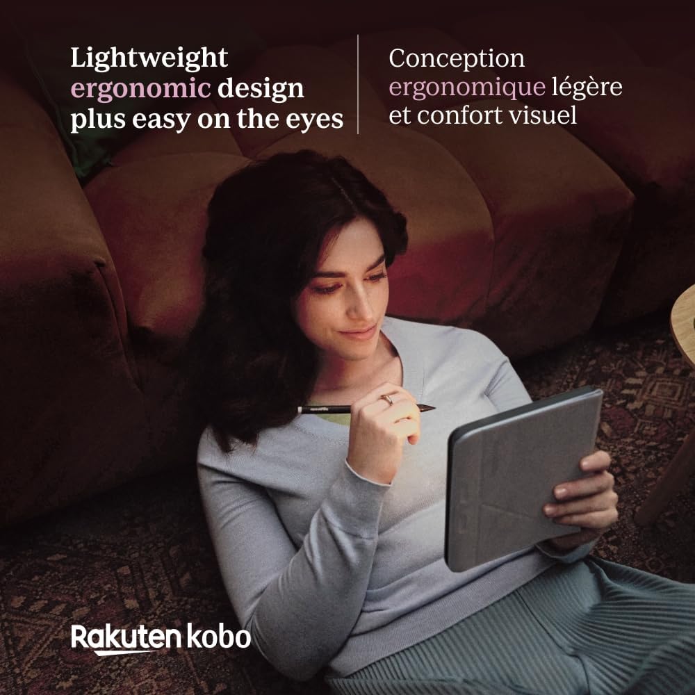 Kobo Libra Colour | eReader | 7β Glare-Free Colour E Ink Kaleidoβ’ 3 Display | Dark Mode Option | Audiobooks | Waterproof | White