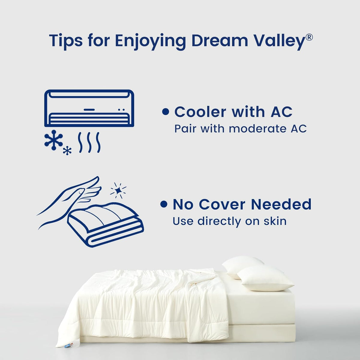 Dream Valley® Outlast® Deepsleep Cooling Comforter, King Size, NASA-Grade Space Technology Cooling Blanket for Hot Sleepers Night Sweats, Q-Max > 0.45 Aerocool™ Breathable Ivory, 106"x90"