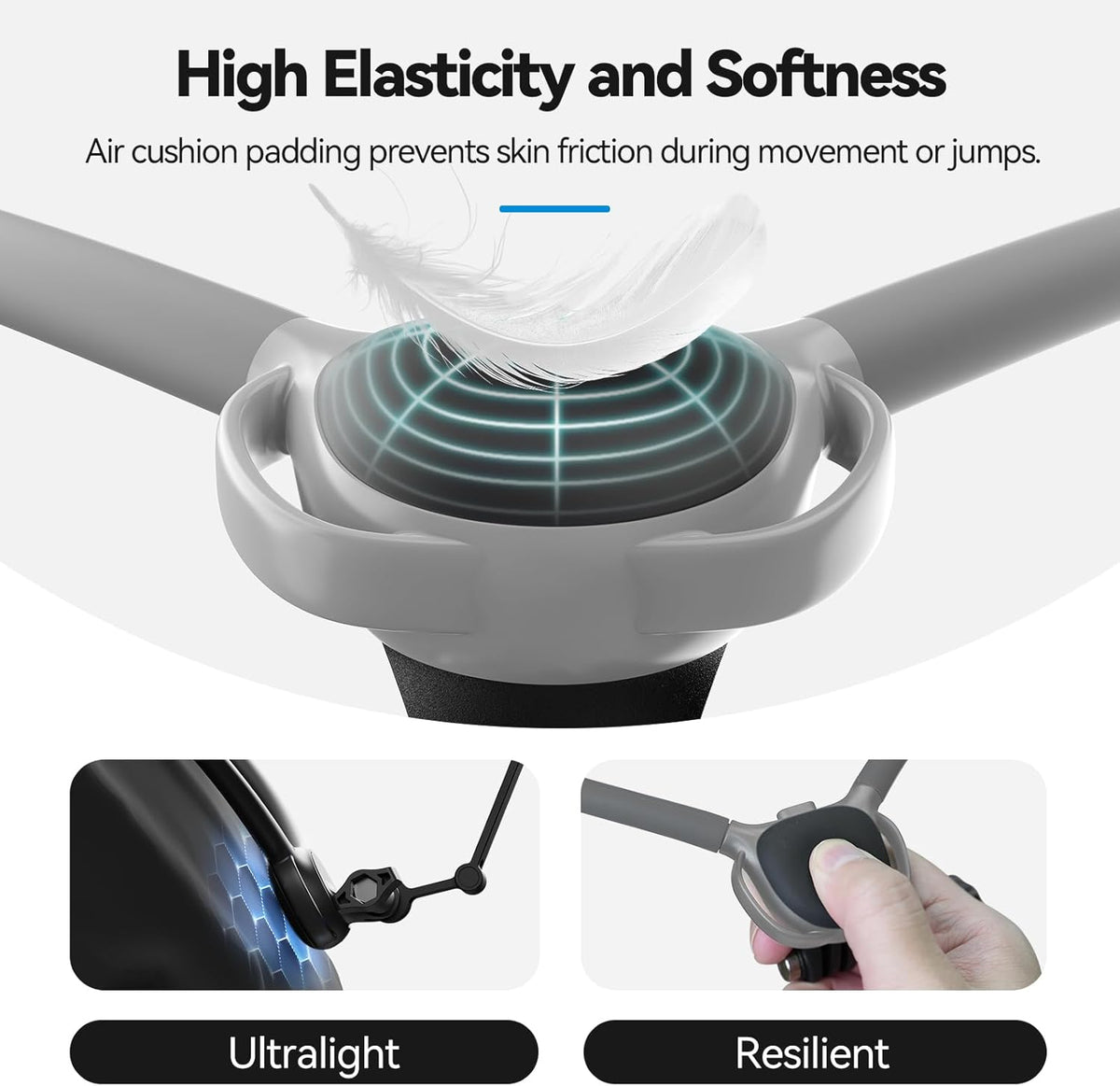 TELESIN Neck Mount SE 2.0 with Air Cushion, Adjustable Chest Strap and Neck Mount for Hands-Free POV Vlogging, for GoPro Hero 13/12/11/10/9, insta 360 X5/X4/X3/Ace Pro 2, Action 3/4/5 Pro, AKASO, etc.