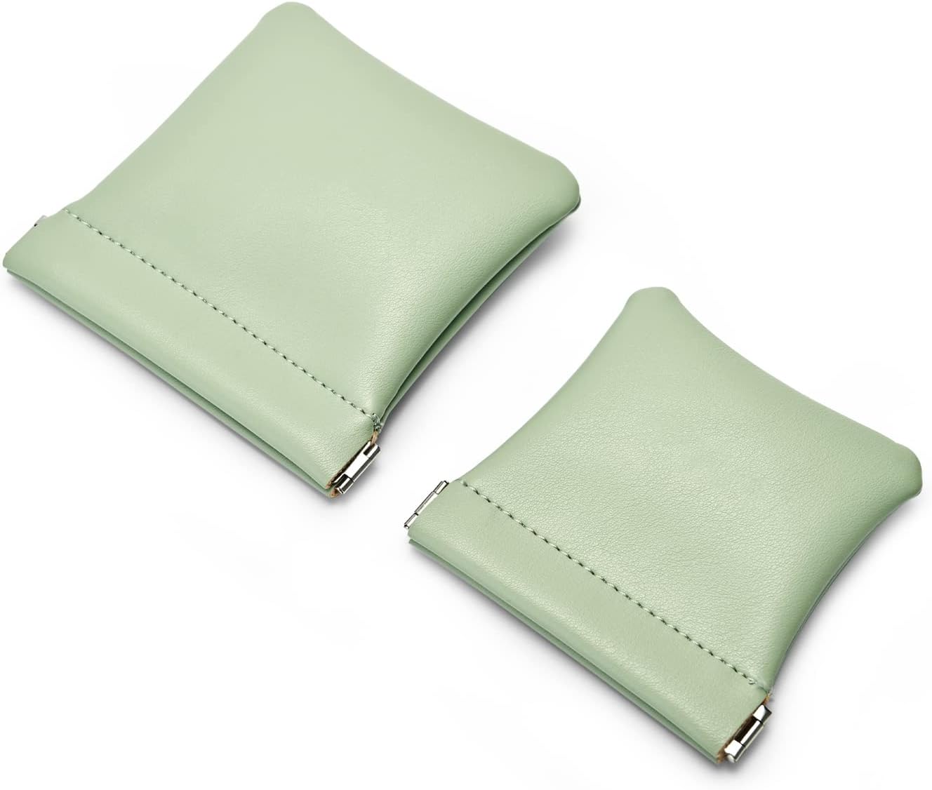 PU Leather Jewelry Travel Bag Leather Jewelry Pouch Christmas,Wedding Party Favor Gift Bag (S, Green)