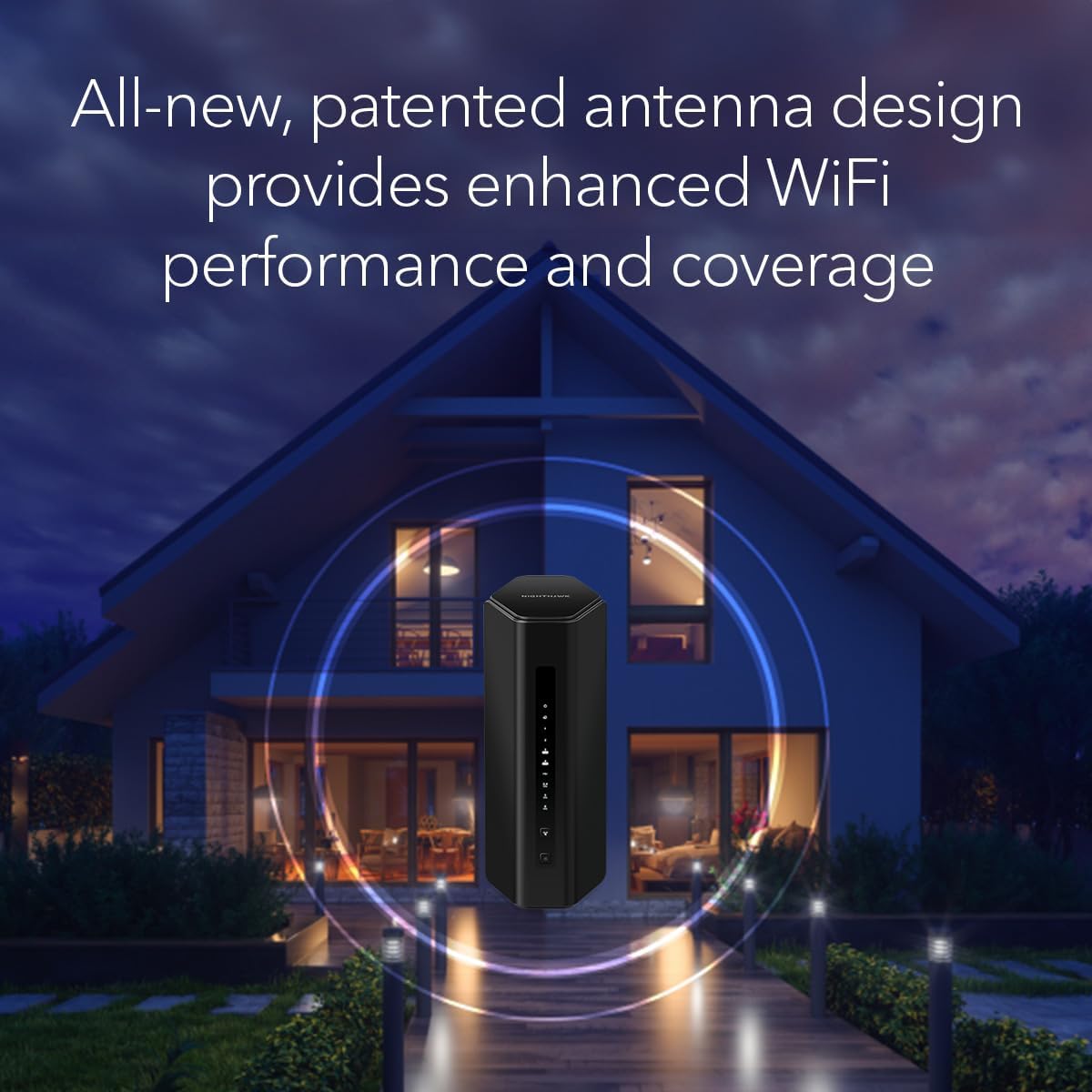 NETGEAR Nighthawk Tri-Band WiFi 7 Router (RS280S) - Security Features, BE9200 Wireless Speed (up to 9.2 Gbps) - Covers up to 2,500 sq. ft. - 2.5 Gig Internet Port โ 1-Year Armor & Free Expert Help