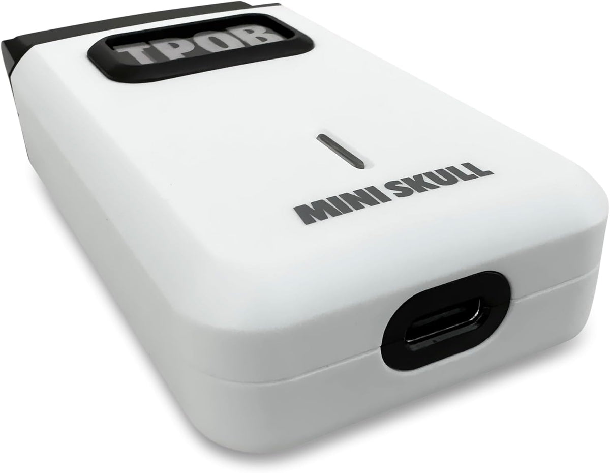 TPOB Mini Skull Single Shaver Compact Design That can fit in Your Pocket with a Turbo Charged Motor, Perfect for Both Professional and at-Home use (White)