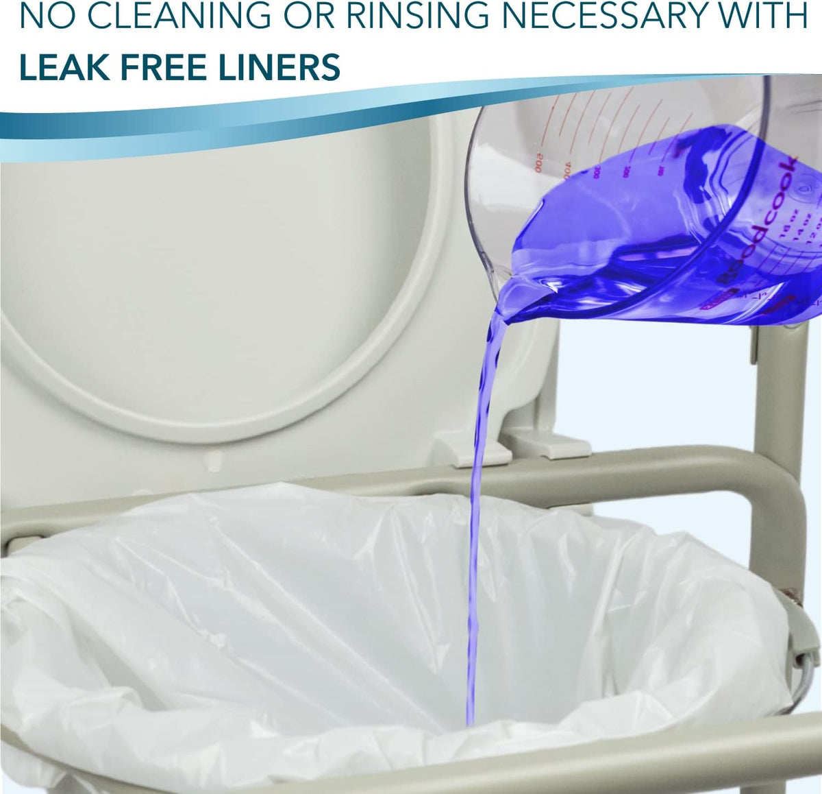 Disposable Bedside Commode Liners for Adult Portable Toilet Chair Seat Bucket and Bedpan | Value Pack of 96 Waste Bags | Universal Fit Liners for Home Medical Care