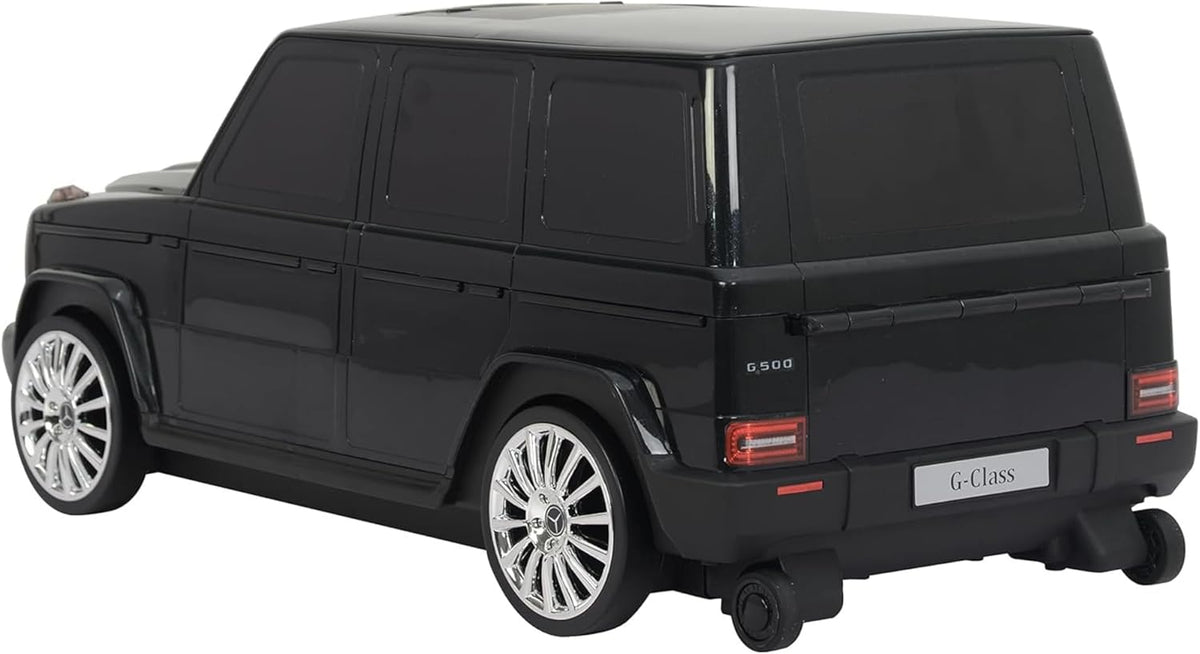 Best Ride On Cars Mercedes G-Class Suitcase Ride On Push Car, Carry-On Luggage for Travel, Realistic Car Look, Inbuilt Storage Space, Compact Size, For Kids Aged 2-6 Years, Large, Black