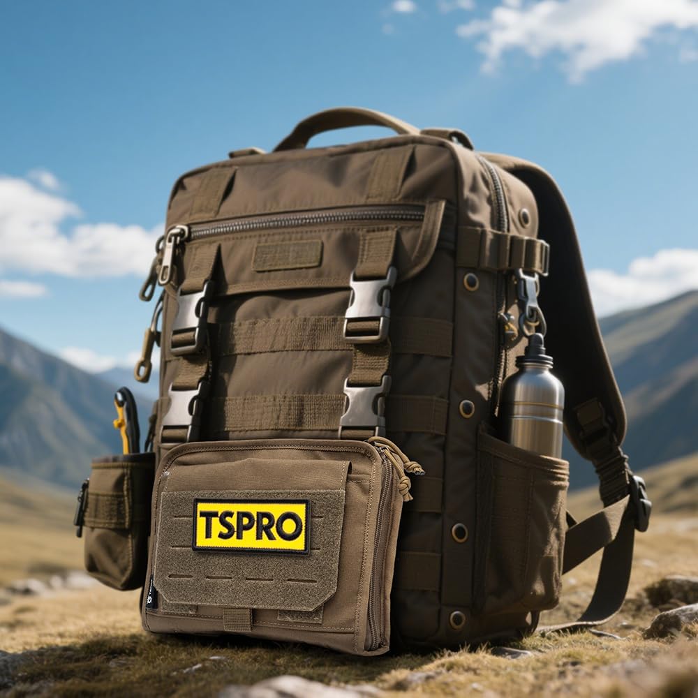 TSPRO Ultra Tactical Molle Admin Pouch Utility EDC Pouch Tool Organizer Clam-Shell Molle Pouches for Tools and Medical Suppliers Organization