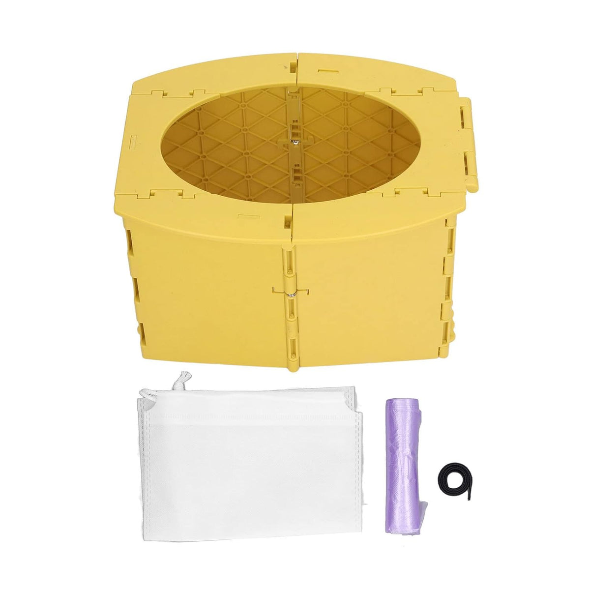 Portable Lightweight Foldable Toddler Potty Baby Toilet Camping Travel (Yellow)