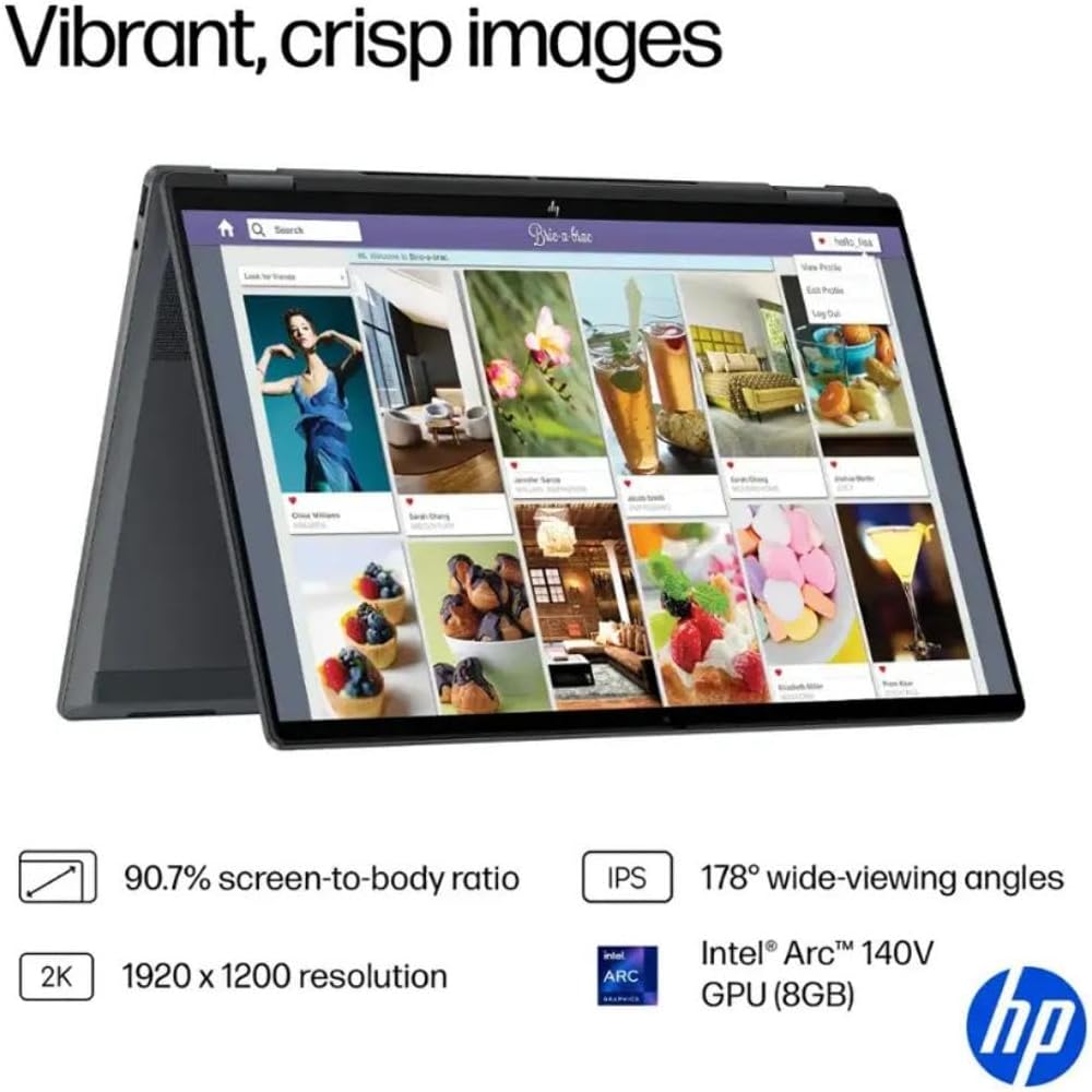 HP OmniBook X Flip 16 2-in-1 Laptop: 16" FHD+ Touchscreen, Intel Core Ultra 7, 16GB RAM, 1TB SSD, w/Pen & Lifetime Office - Copilot+ AI PC, Windows 11 Pro