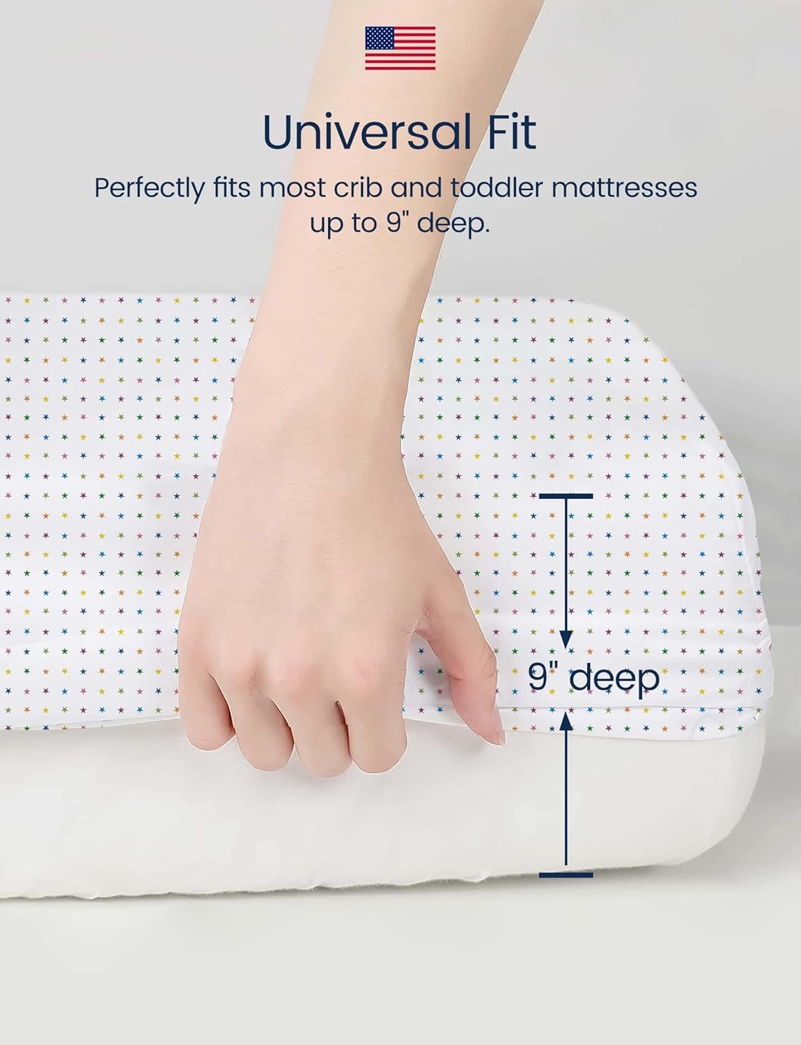 TotAha Premium Stretchy Crib Sheets (2-Pack)-Hypoallergenic, Silky Comfort, Buttery Soft, Calming Effect, All-Season Jersey-Knit Sheets, 9'' Extra Deep Pocket, Animal Print