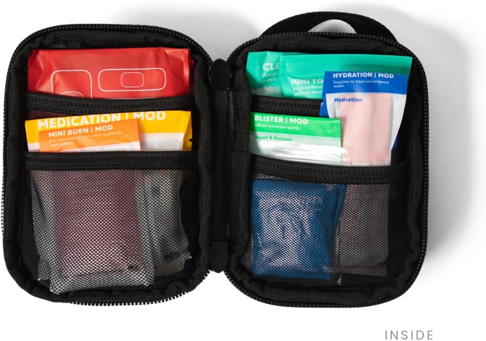 My Medic Sidekick - Camping Hiking and Backpacking First Aid Kit - 70 Items - HSA and FSA Eligible - Small Ifak Great for Travel or Motorcycle - Portable Emergency Kit โ Coyote