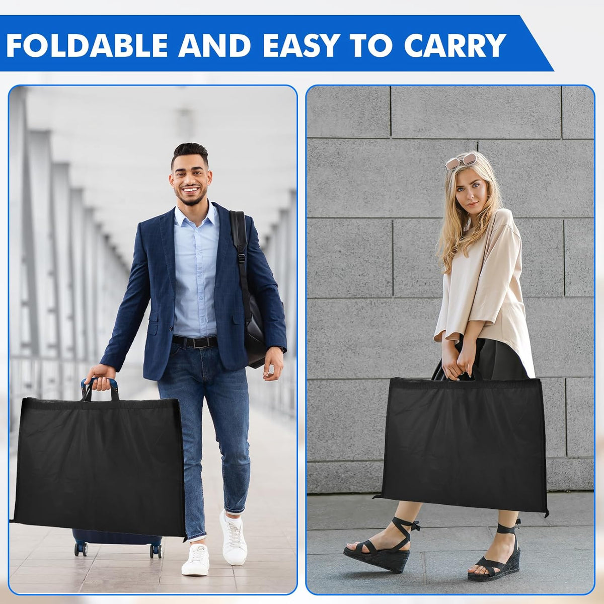 70" Long Garment Bags for Travel Dress, 2 Pack Dress Bags for Gowns, Garment Bag for Long Dress, Closet Wardrobe Bags for Gowns Tuxedos, Black