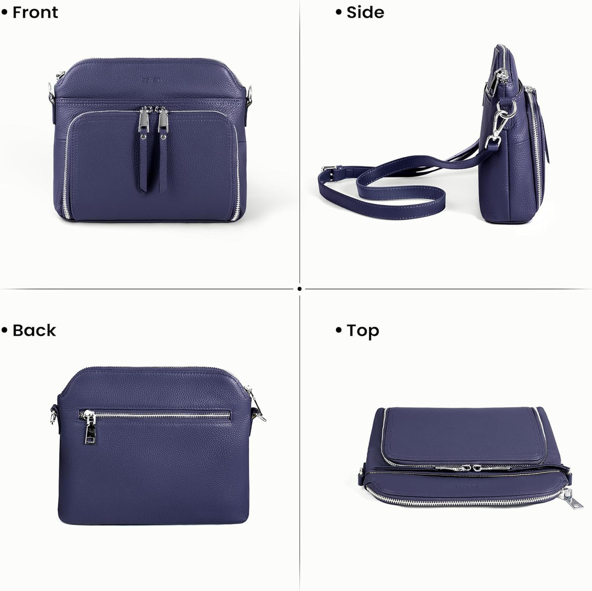 befen Genuine Leather Crossbody Purses for Women, Women's Small Crossbody Shoulder Bag with Built in RFID Wallet