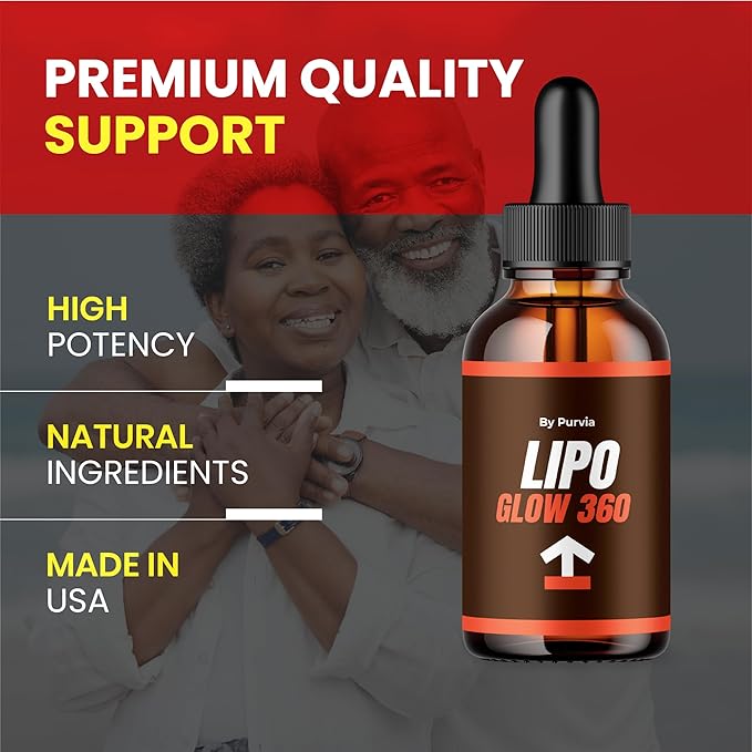 (3 Pack) Lipo Glow 360 Liquid Drops - Lipo Glow 360 Drops for Overall Wellness Support, Advanced Formula Supplement, LipoGlow Liquid Reviews, Lipo Glow 360 for Maximum Strength Support, Made in USA