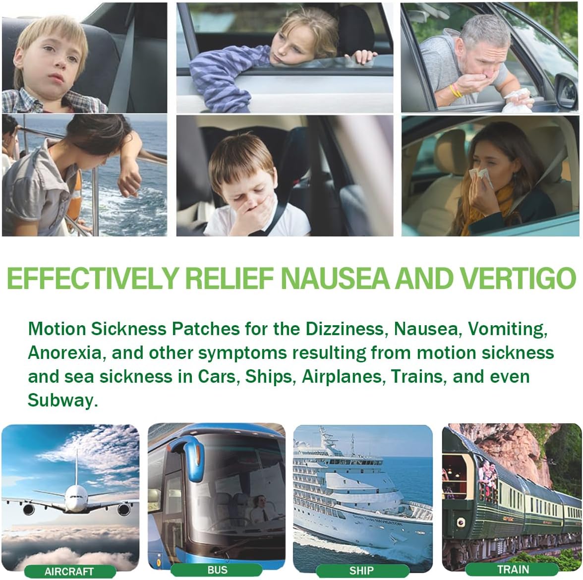 Motion Sickness Patches, Sea Sickness Patch with Waterproof and Non Drowsy 36 Count