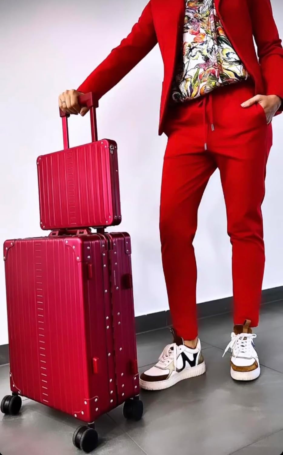 All Aluminum Lightweight Carry-On Luggage - Hardside Carry-On Suitcase, TSA Approved, Hard Shell Suitcase for Travel, Airline Approved 21 Inch Hard Spinner Wheels Luggage (Sapphire)
