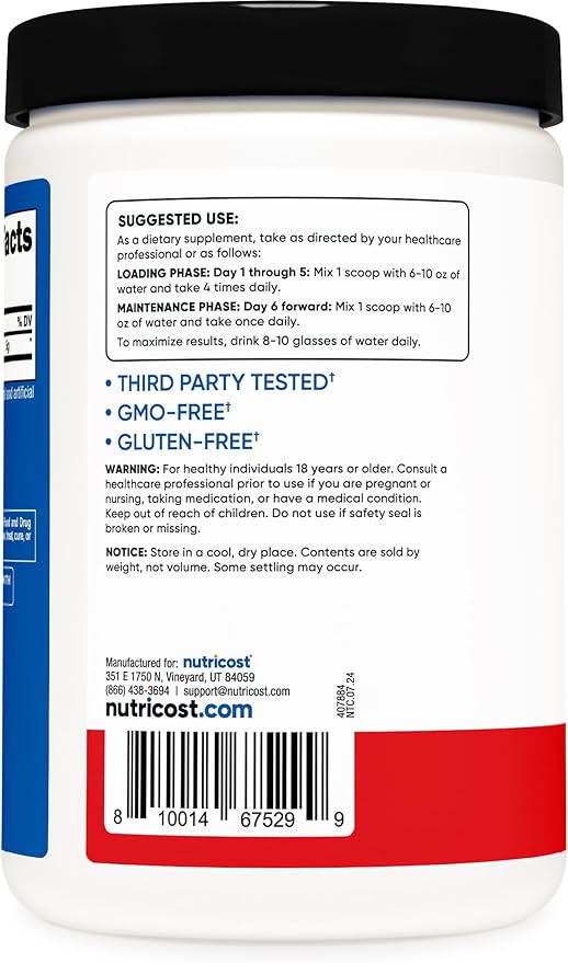 Nutricost Creatine Monohydrate Powder (Fruit Punch, 500 Gram)