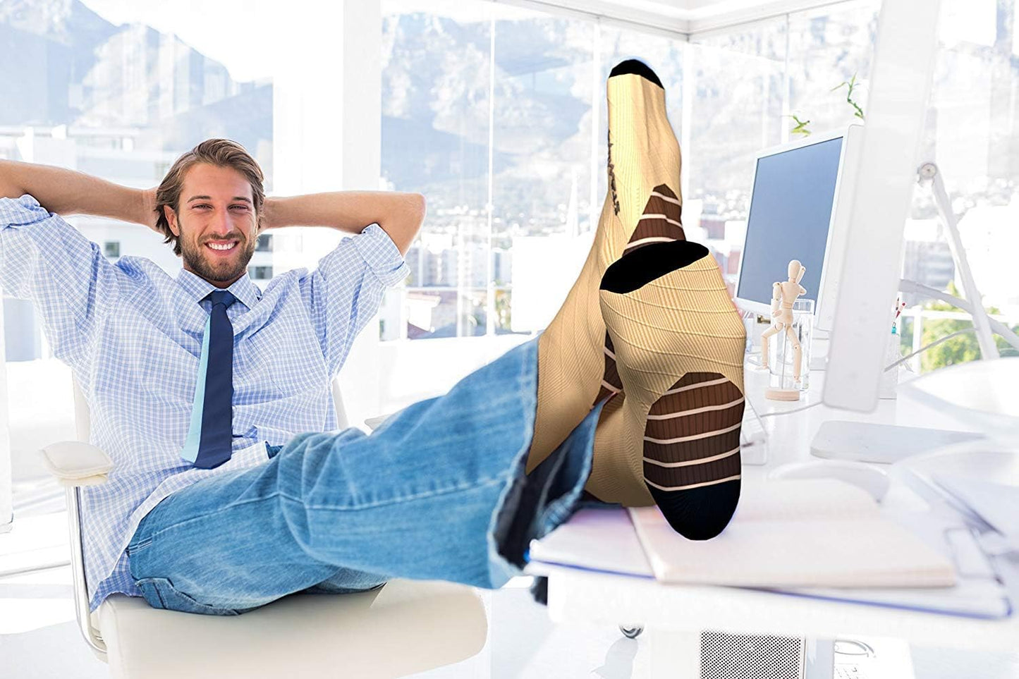 Physix Gear Compression Socks 20-30 mmHg - Men & Women - Running, Nurses, Shin Splints, Flight, Travel