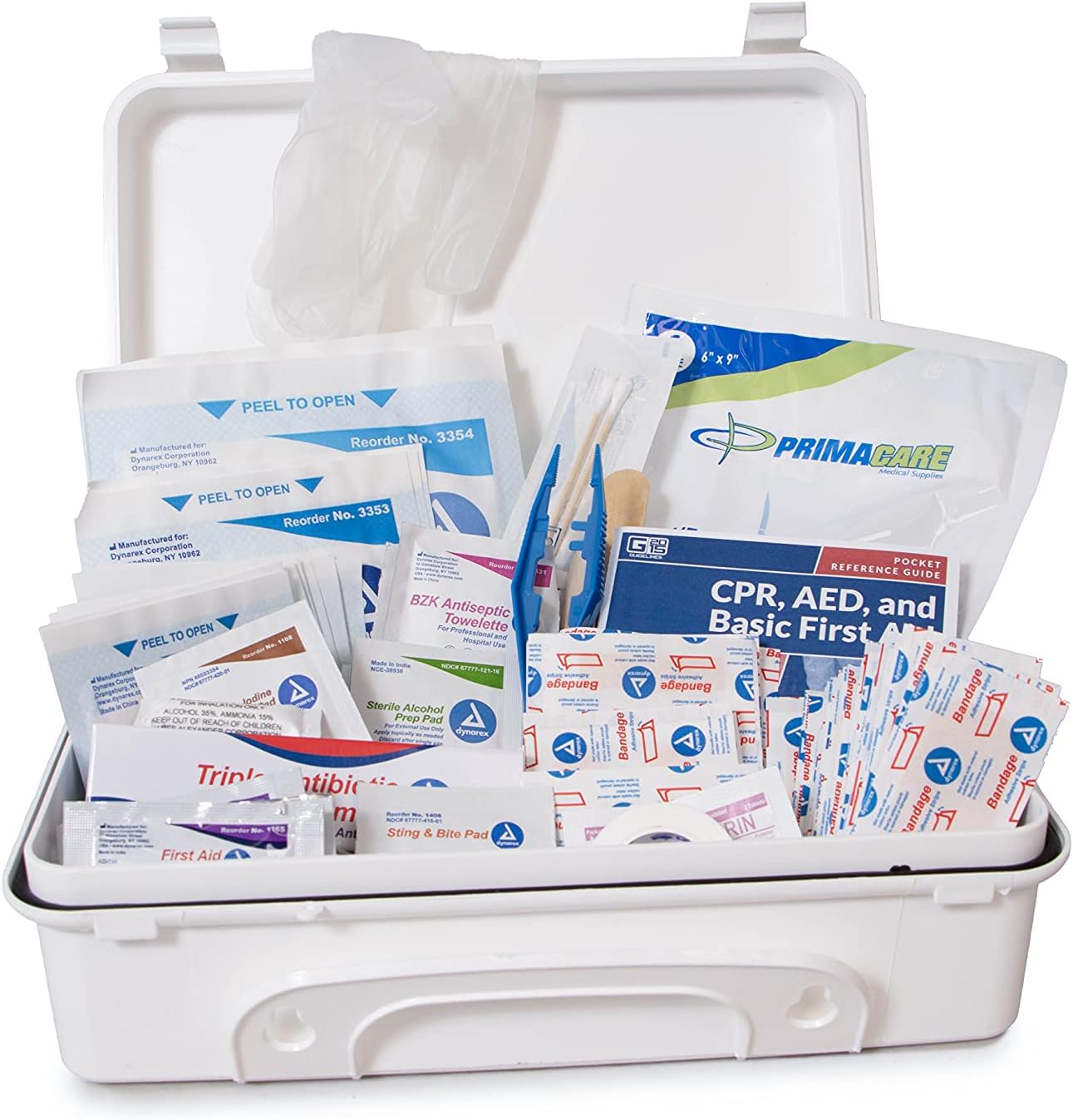 Primacare 25 Person Medium Emergency Preparedness First Aid Kit for Home, School and Office, Wall Mounted White