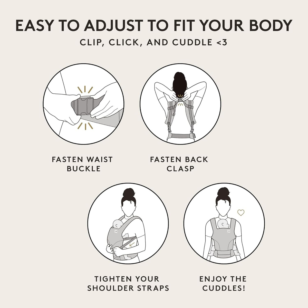 Baby Tula Explore Carriers - Breathable Baby Carrier Newborn to Toddler - Adjustable Toddler Carrier - Multiple Ergonomic Positions Front and Back - Ergonomic Fit for 7-45 lb - Hemp, Mariam