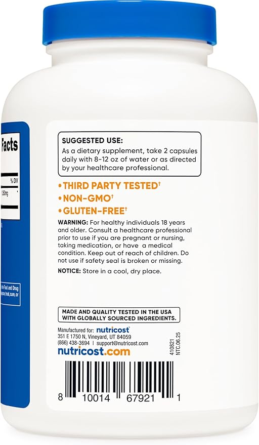 Nutricost Fenugreek Seed 1350mg, 240 Capsules (3 Bottles) - Gluten Free, Non-GMO
