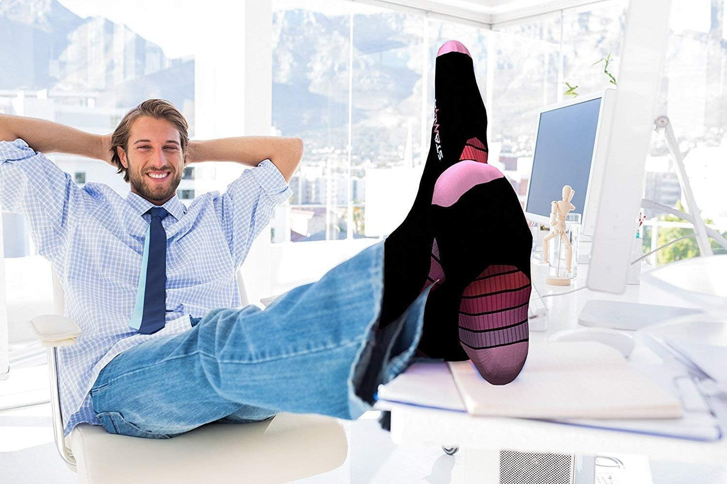 Physix Gear Compression Socks 20-30 mmHg - Men & Women - Running, Nurses, Shin Splints, Flight, Travel