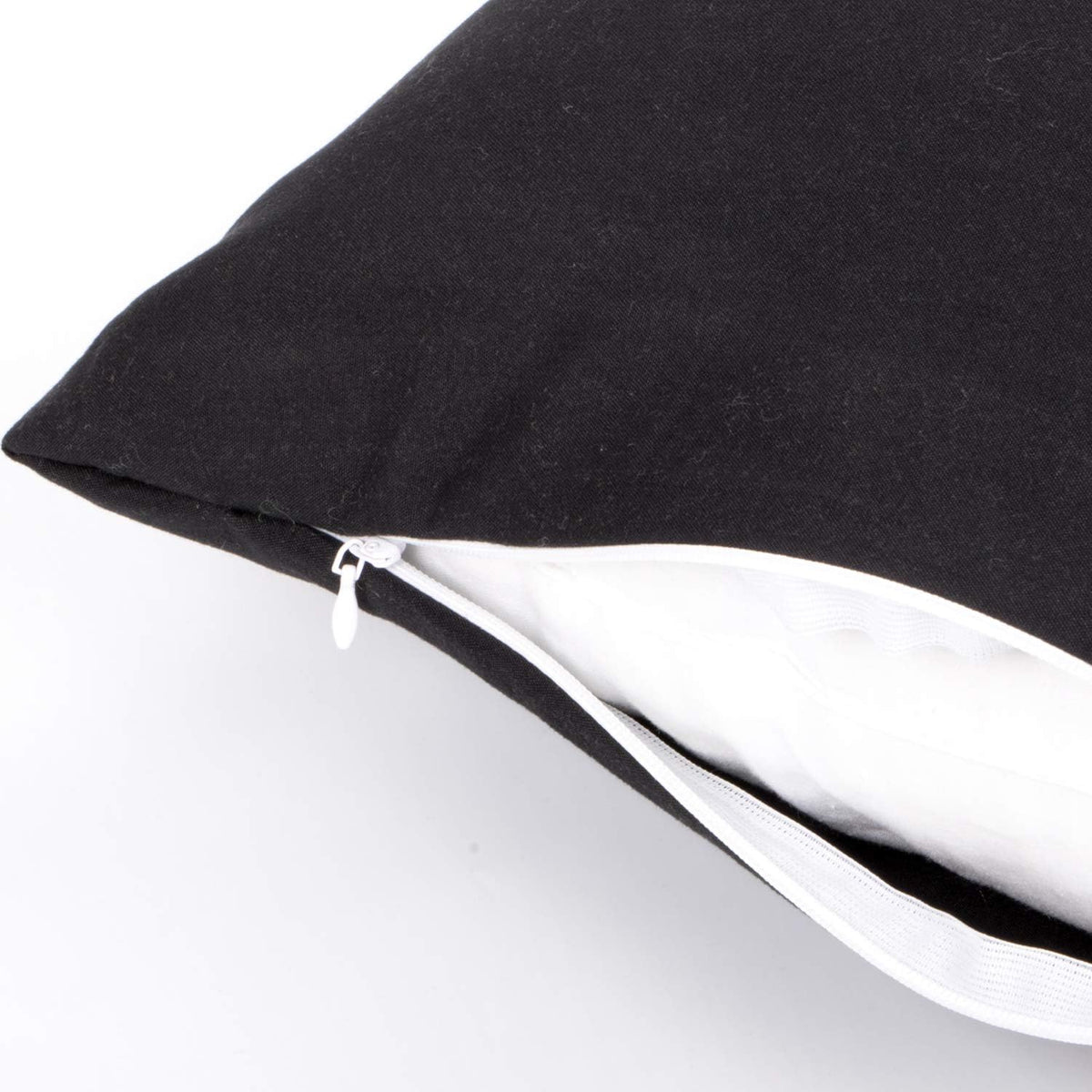 NTBAY 2 Pack Pillows with Microfiber Pillowcases, Soft Cotton Down Alternative 13x18 Zippered Pillows for Sleeping in Crib Bed - Machine Washable - Breathable Travel Pillows, Black