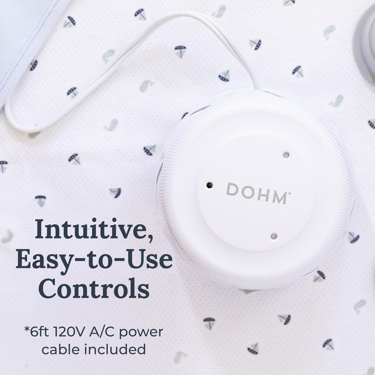 Yogasleep Dohm UNO White Noise Sound Machine (White) with Real Fan Inside for Non-Looping White Noise, for Travel, Office Privacy, Meditation, Sleep Aid for Adults & Baby, Registry Gift