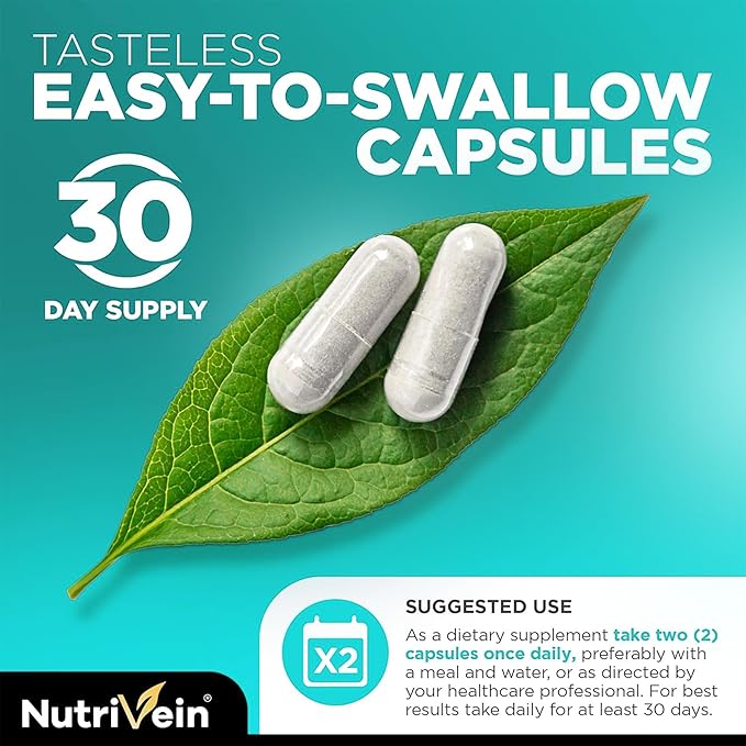 Nutrivein Zinc Quercetin Combined Supplement - Enhanced-Absorption Quercetin with Zinc for Respiratory, Cardio, Immune, & Full-Body Support - Maximum Bioavailability
