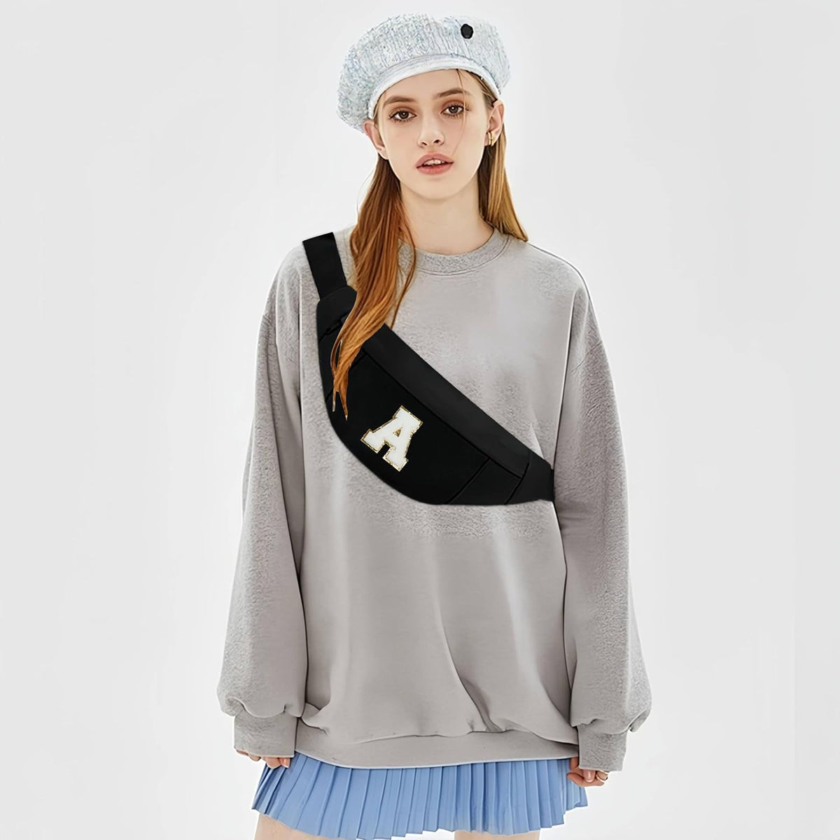 MAXTOP Large Crossbody Fanny Pack with 4-Zipper Pockets,Gifts for Enjoy Sports Festival Workout Traveling Running Casual Hands-Free Wallets Waist Pack Phone Bag Carrying All Phones