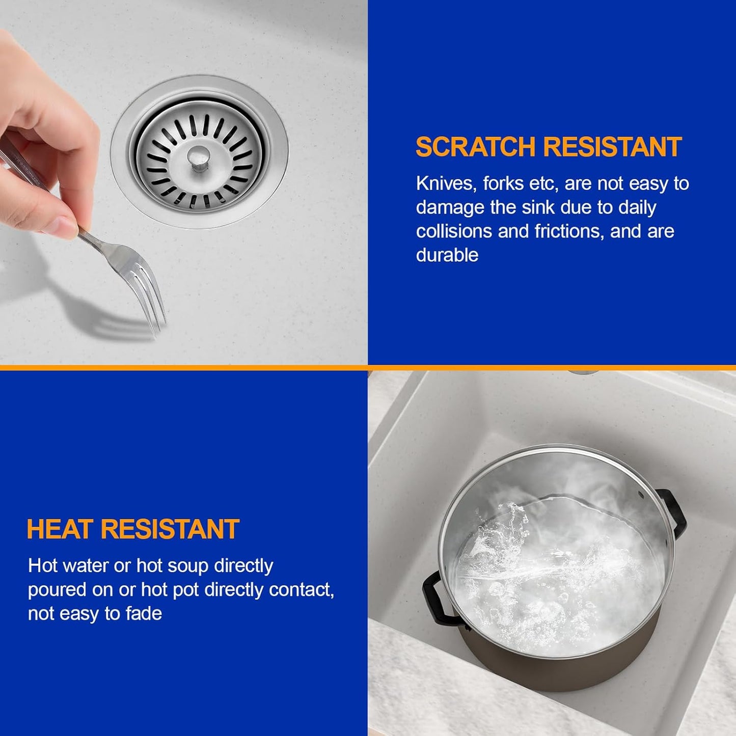 Dcolora 18 Inch Wet Bar Sink Granite Composite White Undermount Small Kitchen Sink Single Bowl With Workstation #DC-GU0001WS