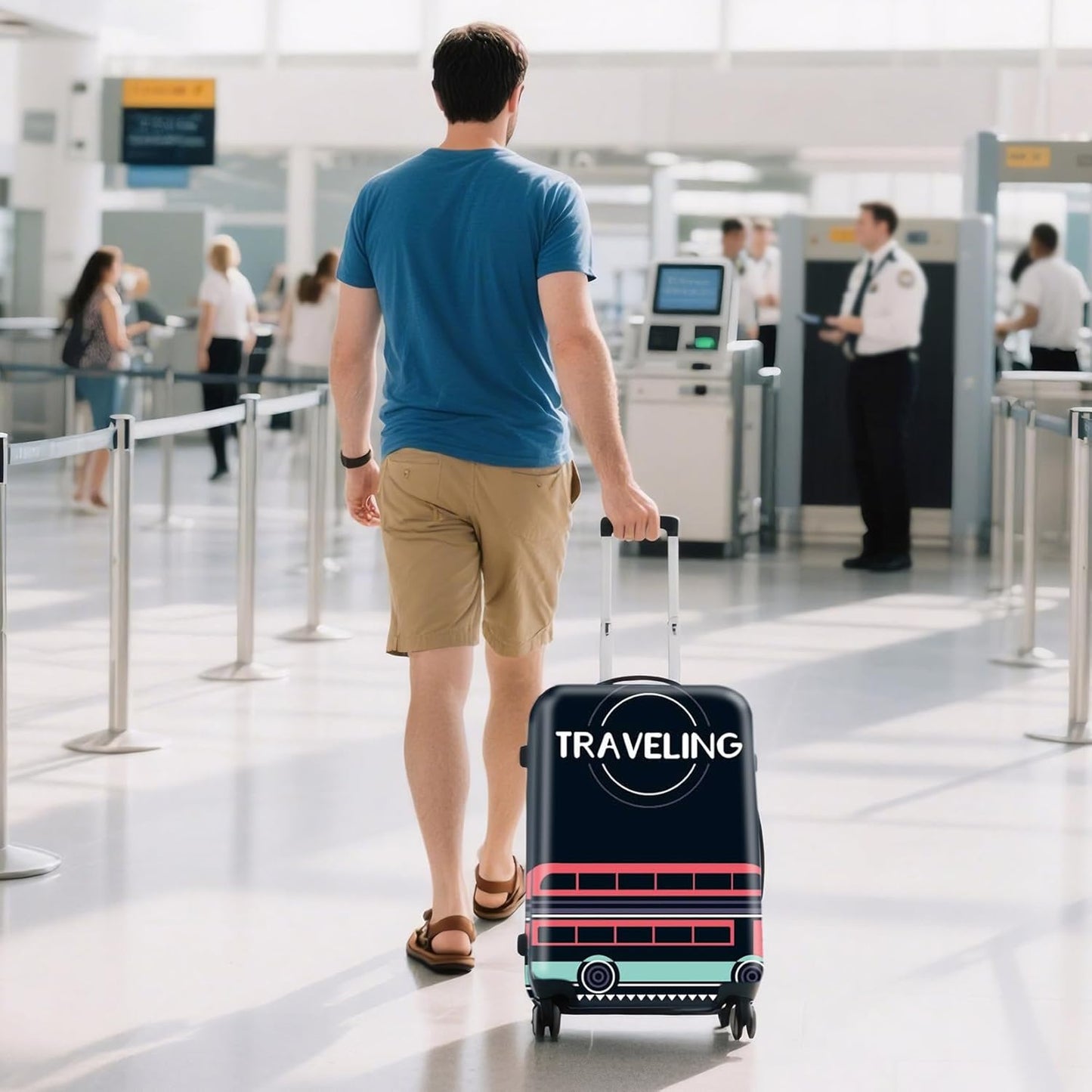 WUJIAONIAO Travel Luggage Cover Baggage Suitcase Cover Protector Skins 18-32 Inch (TRAVELING, XL (for 29-32 inch luggage))