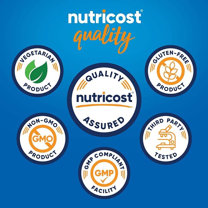 Nutricost GABA (Gamma Aminobutyric Acid) + Vitamin B6, 500mg per Serving, 240 Capsules