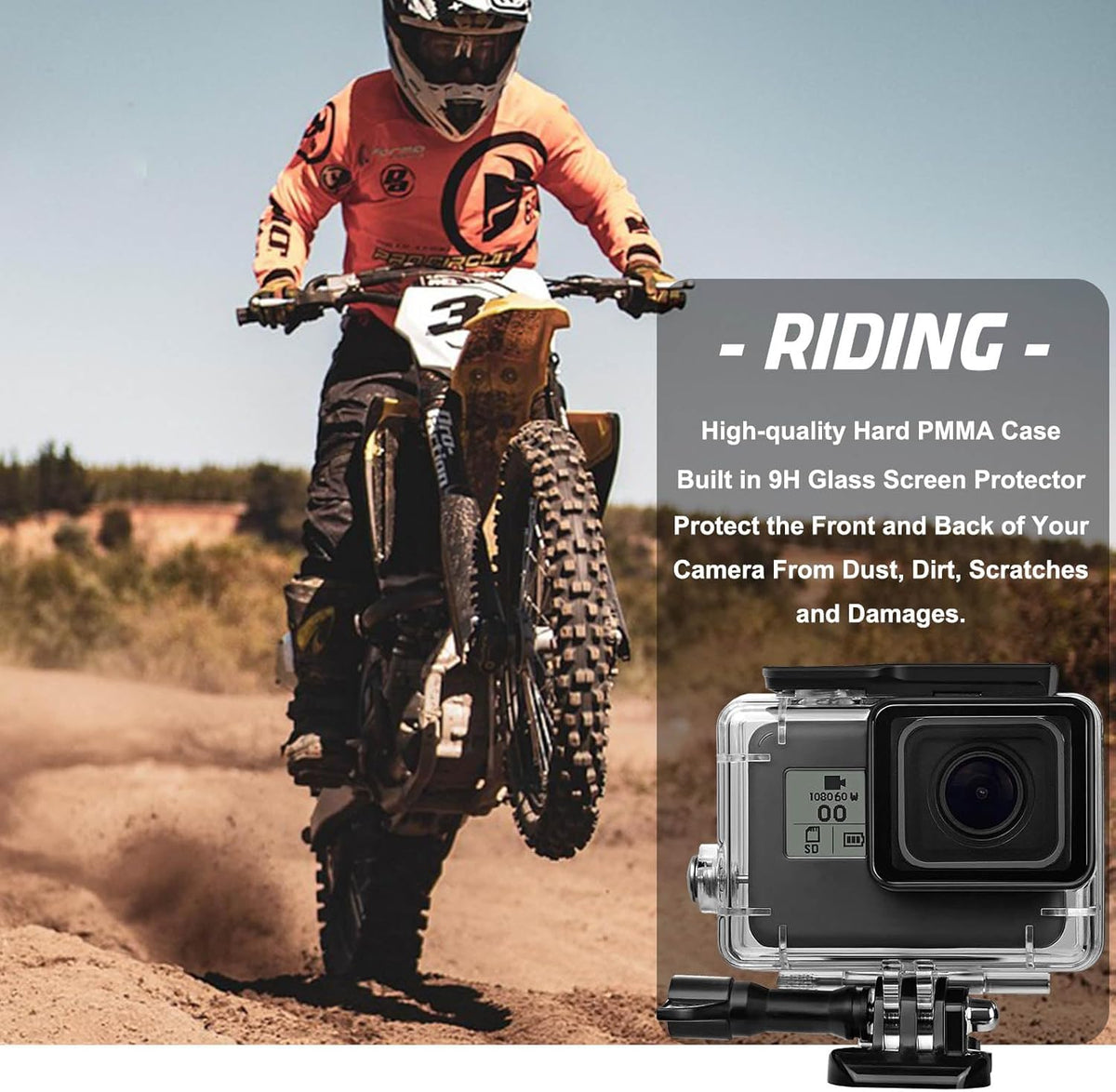 Compatible for Go Pro Hero 7 6 5 Black Waterproof Housing Case 45M/147FT Protective Underwater Diving Case Shell with Cameras Handle Mount Accessories Kit