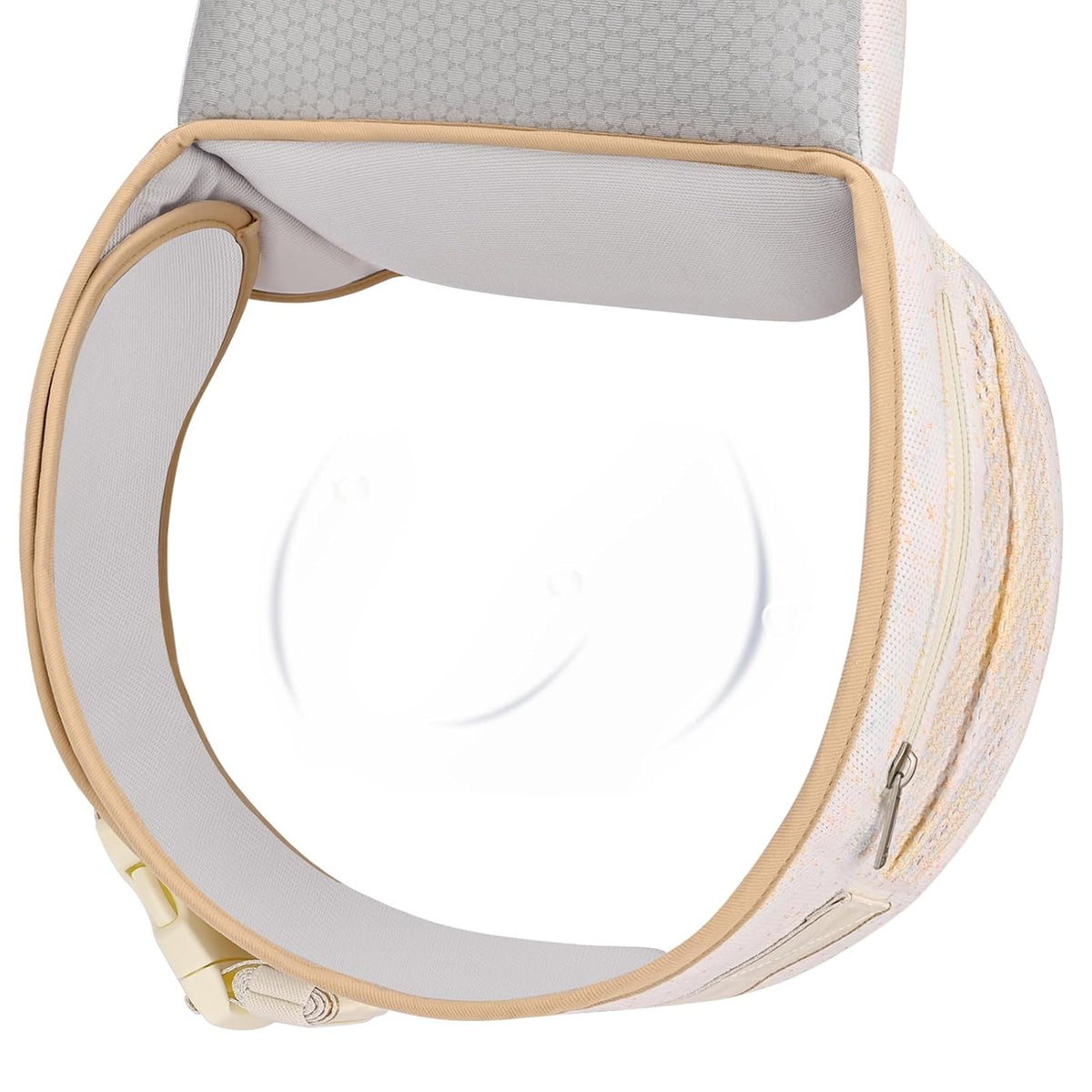 Bebamour Baby Carrier Newborn to Toddler with Hip Seat Baby Carrier Front and Back Carry Carrier with Head Hood, 3 PCS Teething Pads,Storage Bag (White-Knit)