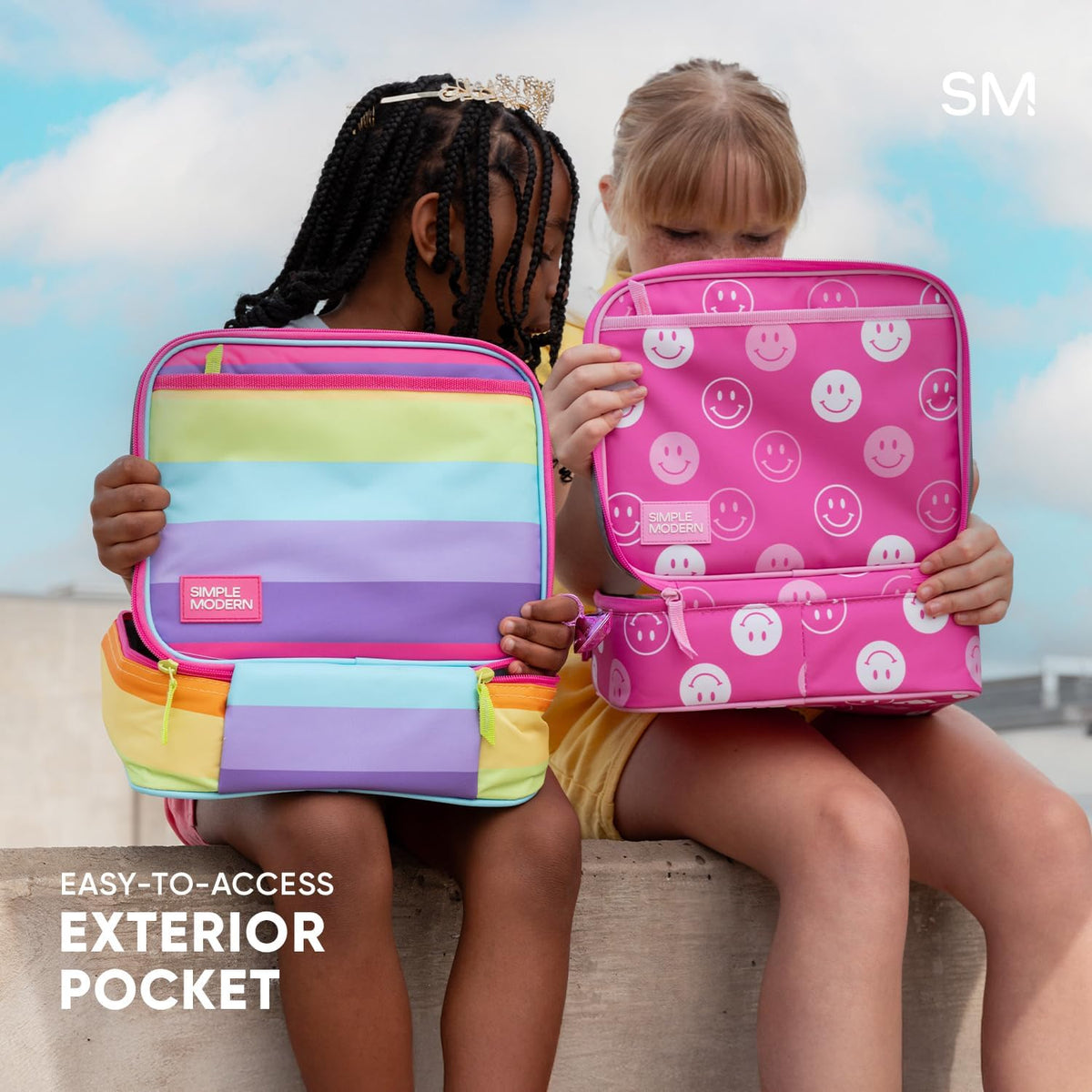 Simple Modern My Little Pony Kids Lunch Box for School | Reusable Insulated Lunch Bag for Toddler, Girl, and Boy | Exterior & Interior Pockets | Hadley Collection | My Little Pony Garden of Rainbows