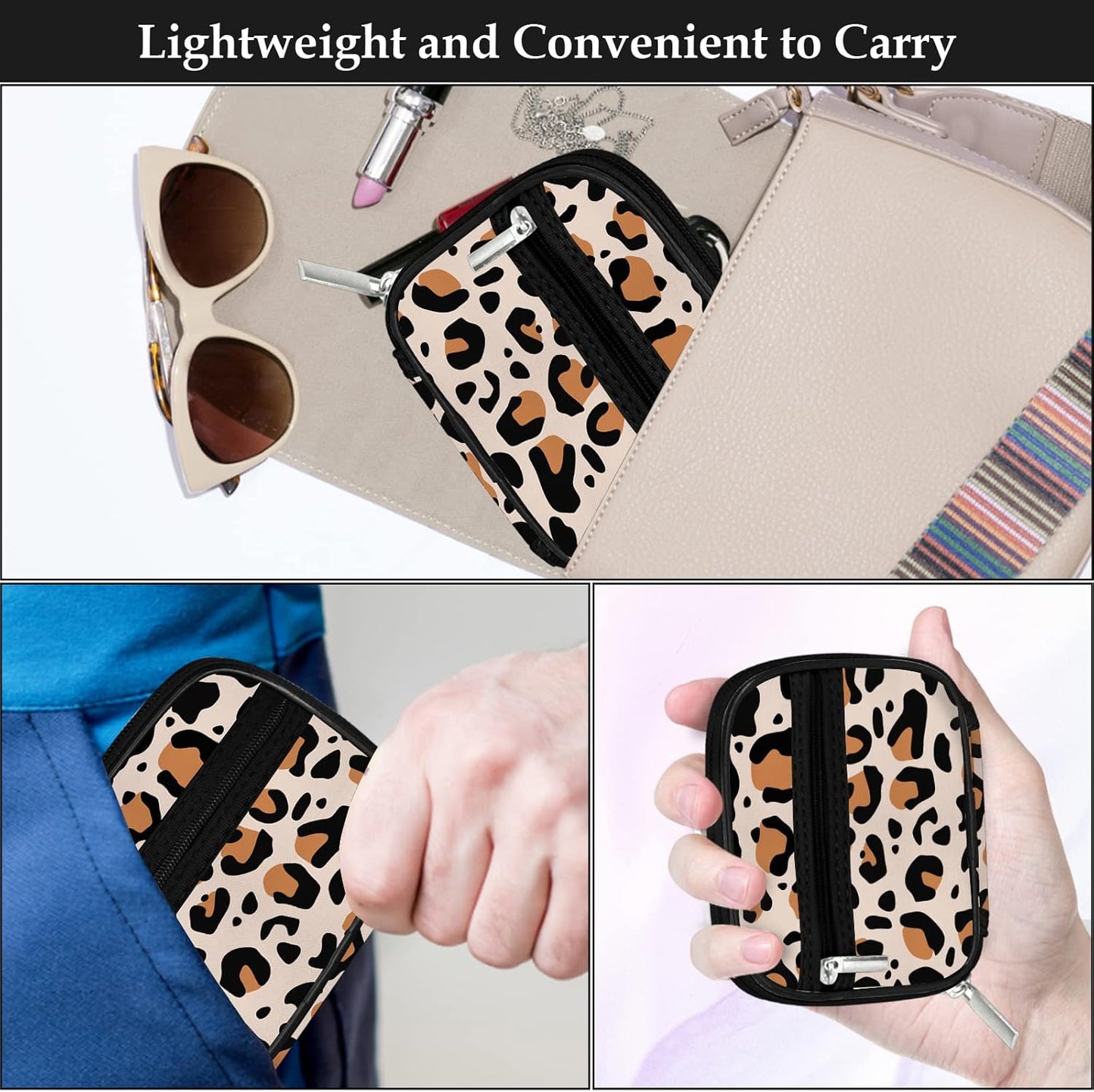 Serfeymi Weekly Travel Pill Organizer Pill Case for Purse with Removable 7 Day Pill Box, Fashionable Travel Medicine Organizer Pill Container for Medicine, Vitamin, Supplement - Brown 02