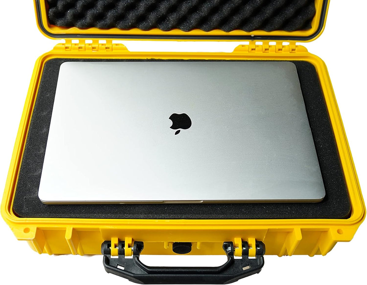 MEIJIA Portable Waterproof Hard Camera Case, Dry Case with Customizable Fit Foam, Protection for camera, drones,telescopes,18.5 x14.06x6.93inches(Yellow)