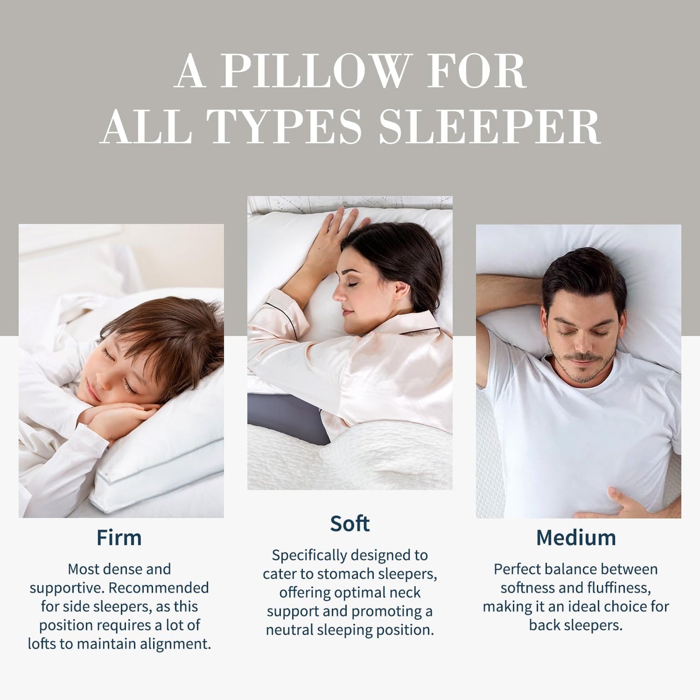 Globon Luxury Feather Down Pillow King Size for Sleeping, Hotel Collection Fluffy Pillow, Low Soft Gusseted Bed Pillows, 18"X34", Pack of 1