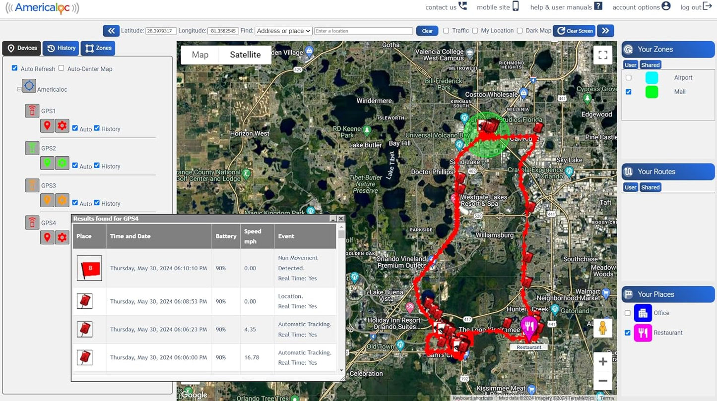 Americaloc Mini Seven GPS Tracker – Includes 4 Months of Free Service. Ultra-Long Battery. Vehicles, Assets & People. Rechargeable. Magnetic.