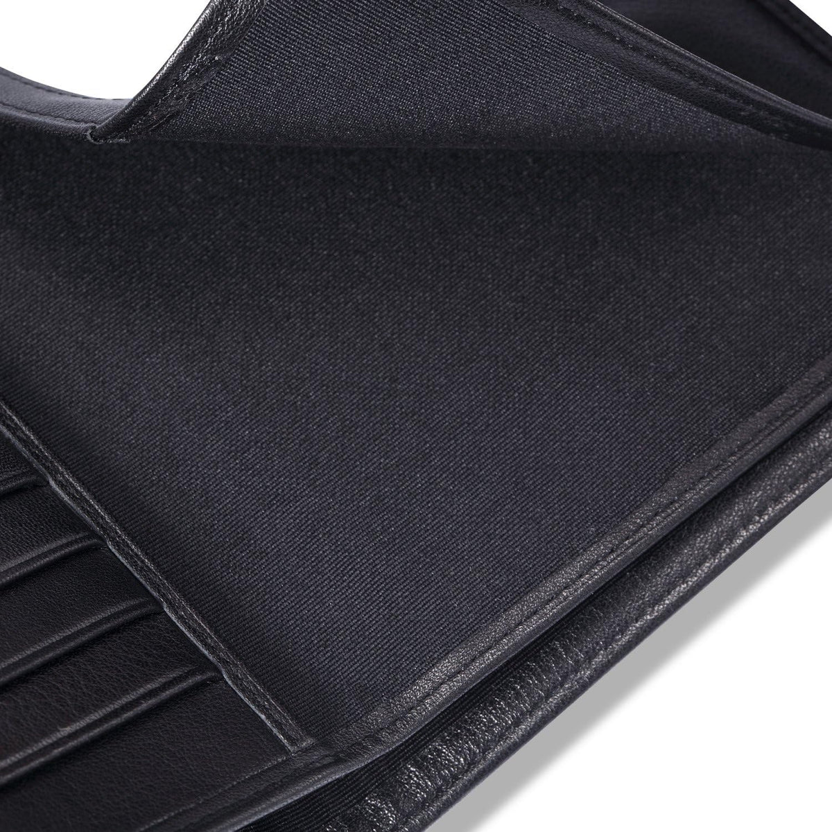 HISCOW Italian Leather Passport Holder for Travel - RFID Blocking Wallet Cover with Secure Organizer for Men & Women, US & Foreign Trips, Black
