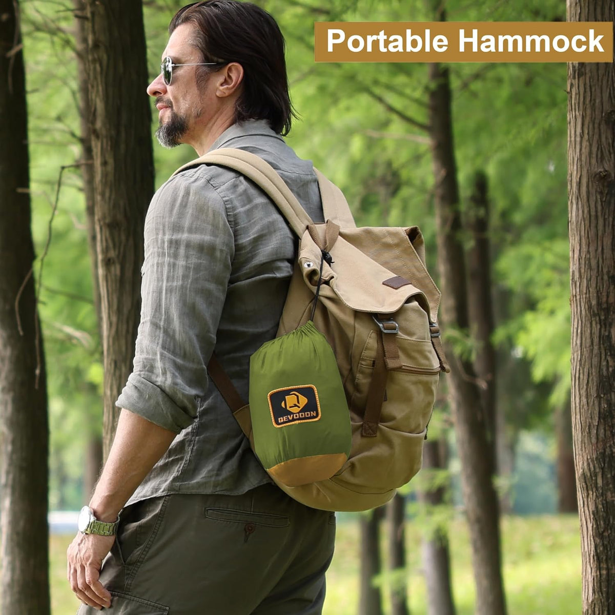Camping Hammock with Net,Travel Portable Lightweight Hammocks with Tree Straps and Solid D-Shape Carabiners,Parachute Nylon Hammock for Outsides Backpacking Beach Backyard Patio Hiking