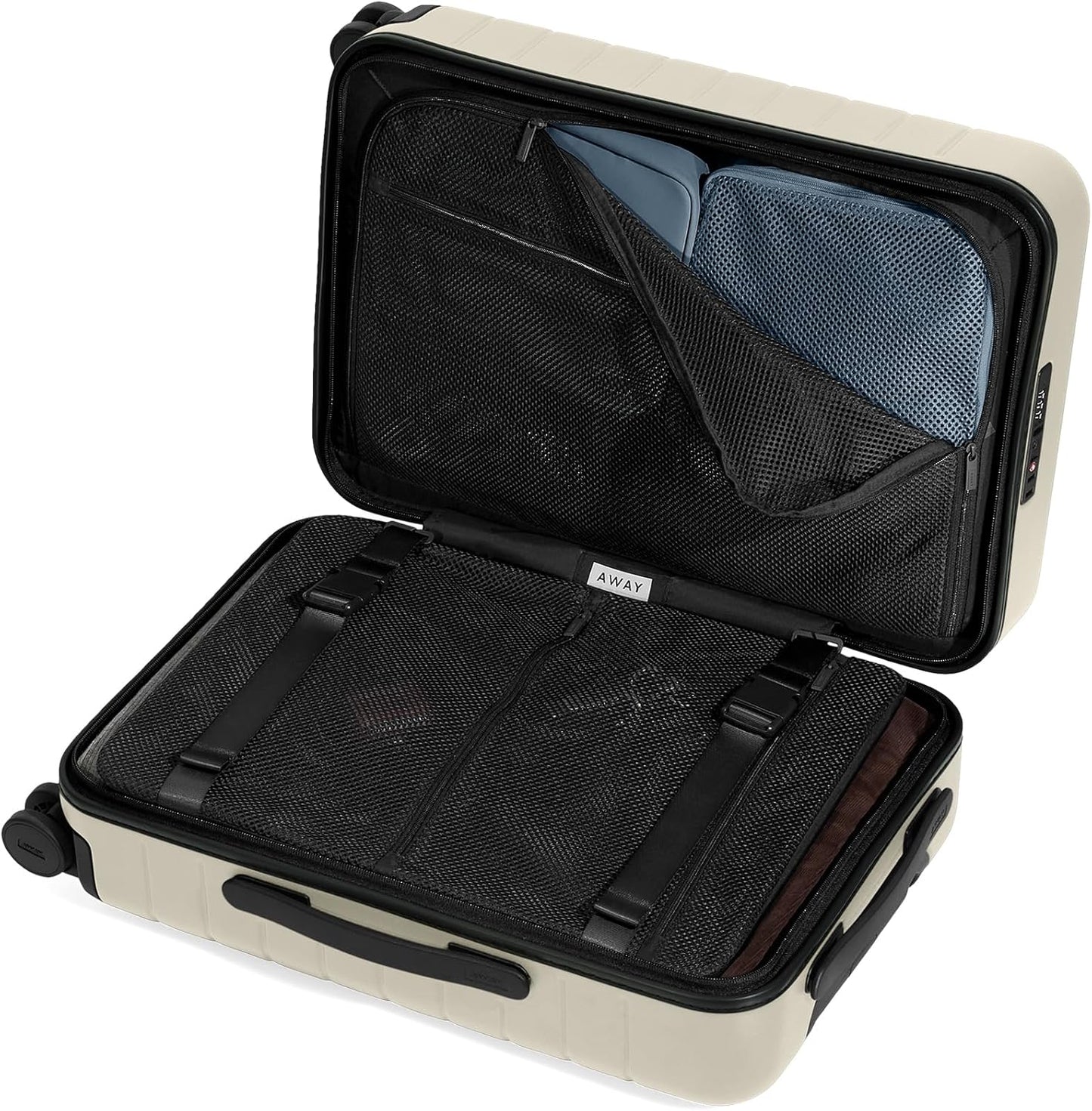 Away Carry-On Luggage, Lightweight Hardside Suitcase with Spinner Wheels, 22 Inch Airline Approved, TSA Lock, Salt White Matte
